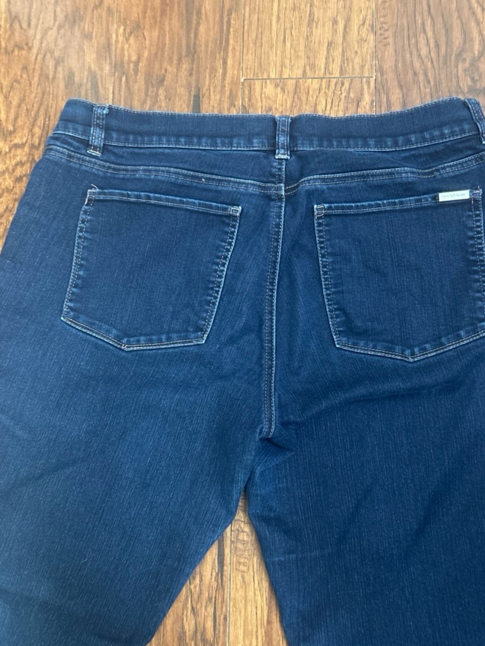 Women’s Dark Blue Stretch Denim Jeans Size Lr - Picture 7 of 7